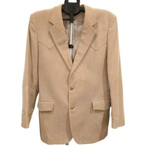 Vintage 1970s Brad Whitney Western Corduroy Blazer Jacket 42L Elbow Patches